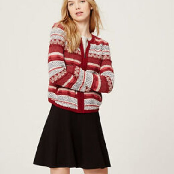 LOFT Escapade Sweater Zip Up Cardigan Large - Picture 9 of 9